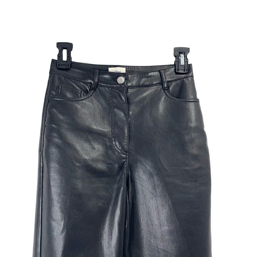 Aritzia Wilfred The Melina vegan leather‎ Pants Size 0 black - Picture 4 of 11